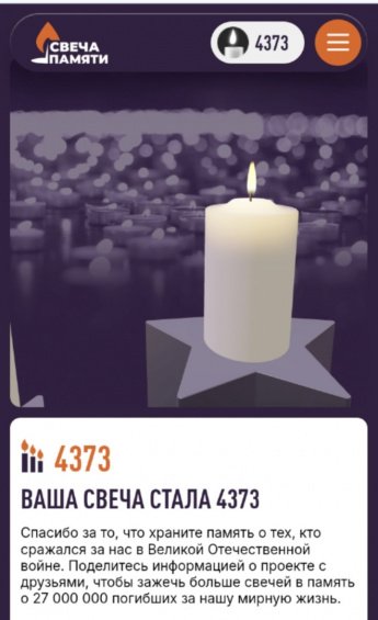 Свеча памяти.